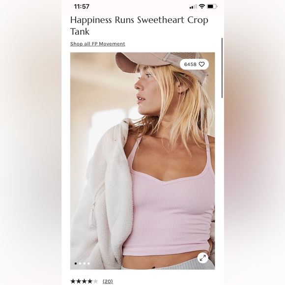 Happiness runs sweat heart crop tank - Picture 1 of 5